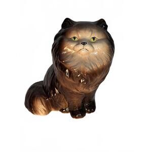Large Vintage Ceramic Persian Cat Statue Figurine